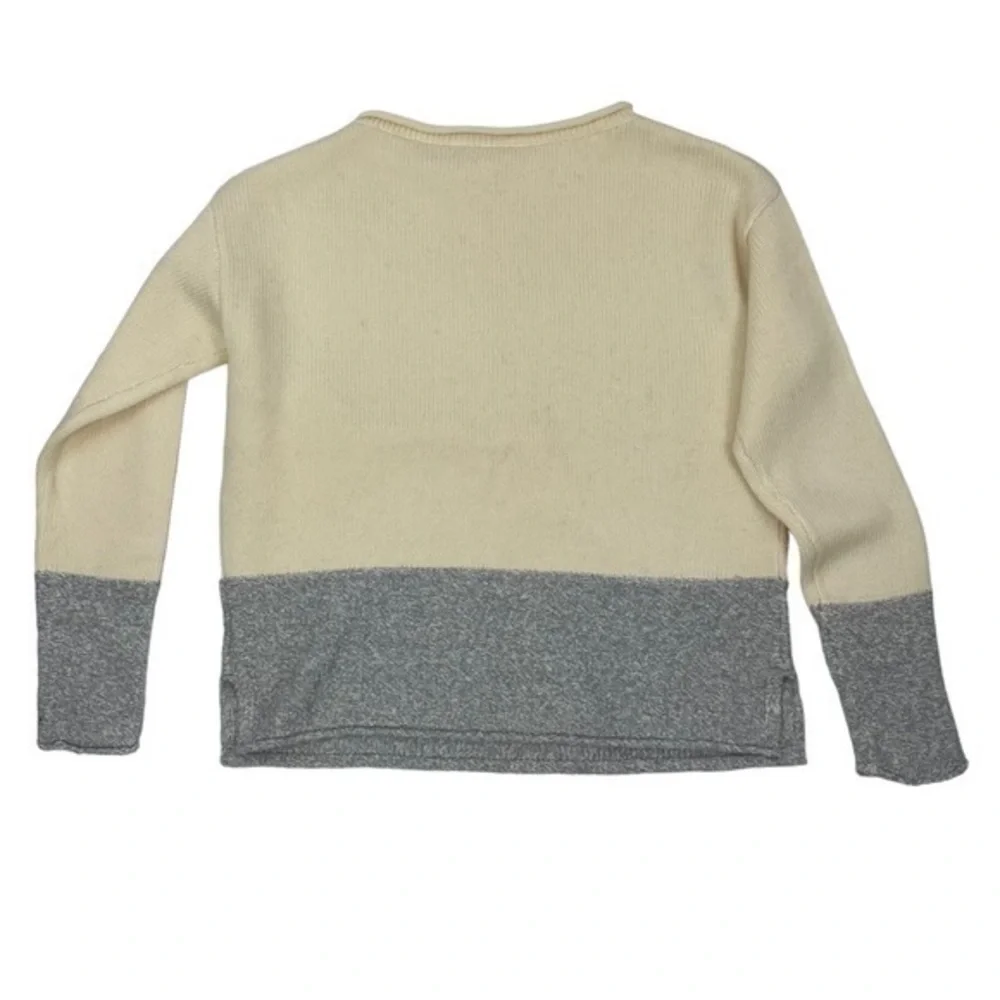 Athleta Brindle Borderdove Women Sweater NWT - Small | Cream Gray